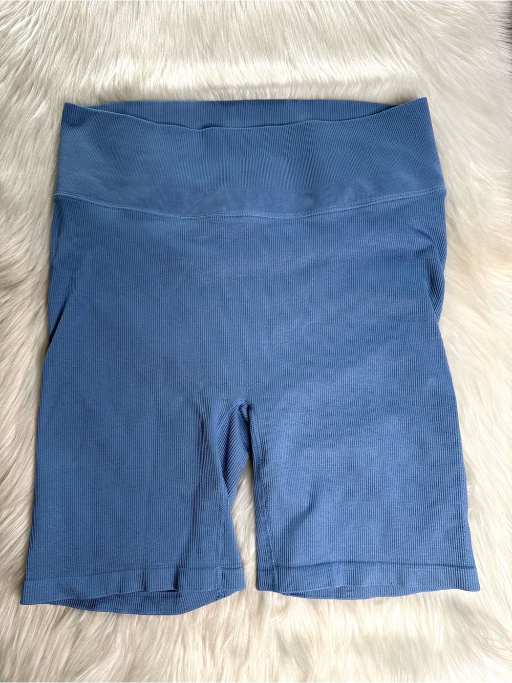 J. Crew Active Light Blue High Rise Ribbed Bike Shorts
